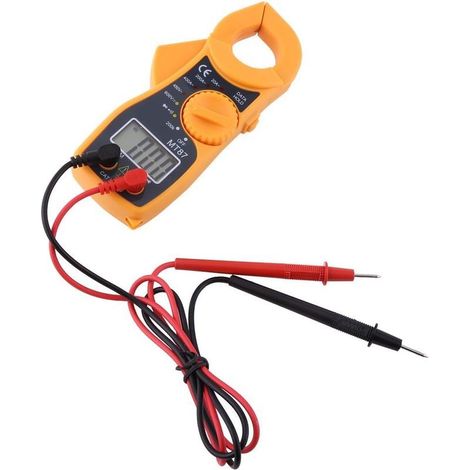 Pince multimètre numérique, voltmètre AC/DC, ampèremètre, ohmmètre, testeur de tension avec écran LCD pour les tests de tension, de courant et de résistance (1/5)