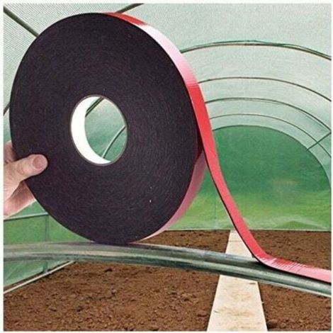 2 pièces de ruban en mousse résistant à la chaleur et conducteur de chaleur pour cerceaux de serre de jardin 20mm 20m, (1/4)