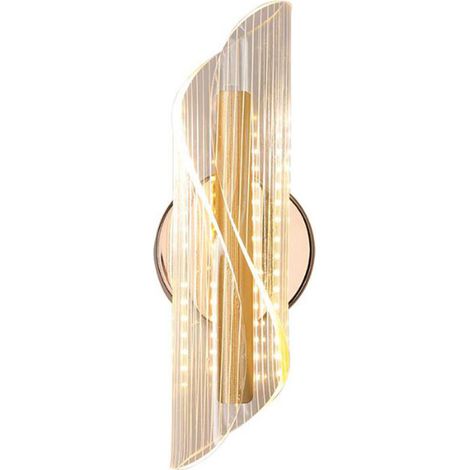 Applique murale intérieure LED incurvée 6W à intensité variable, trois couleurs, en acrylique