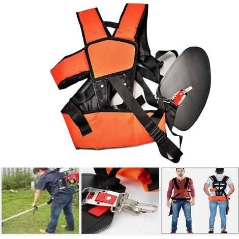 Tracolla universale (arancione-3) adatta per decespugliatori, tosaerba, trimmer, ecc. (1/5)