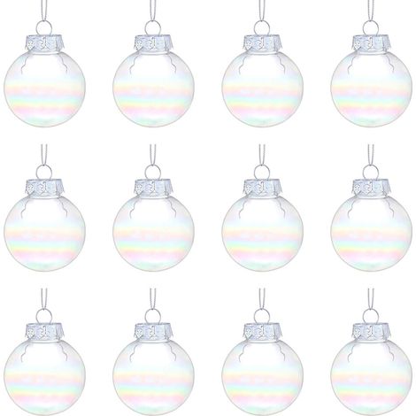 Mini boules d'ornements colorées, 12 pièces, pour décoration-6cm