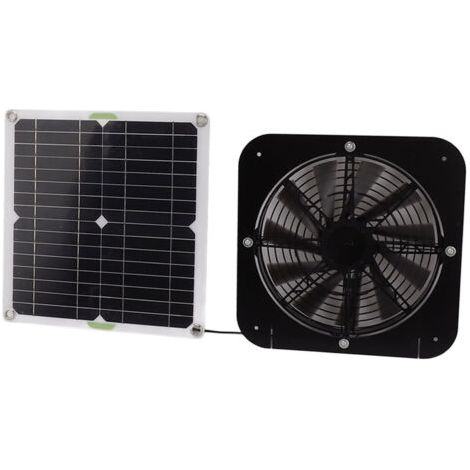 Ventilateur solaire double étanche à l'eau – 3000 rpm – Silicium et plastique – Pour serres, gazebos, poulaillers et camping (1/5)