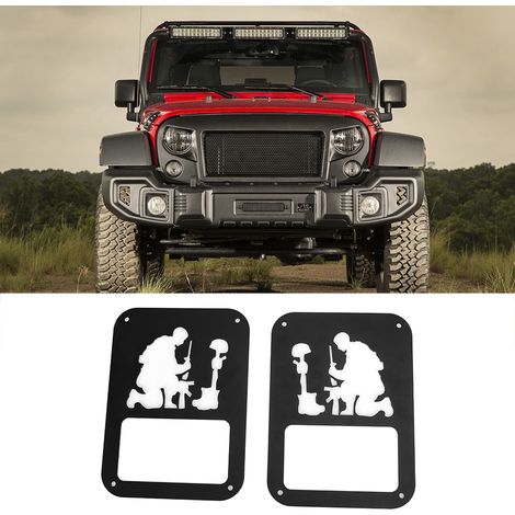 Paar Rücklicht-Abdeckungen, schwarz, passend für Jeep Wrangler JK 2007-2017 (1/5)
