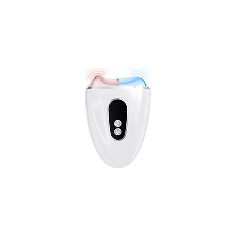 TMJ Relief Products Mâchoire, TMJ Relief Massager, Vibration et chauffage, Outil de massage TMJ ergonomique, pour la douleur à la mâchoire et au cou, blanc (1/5)