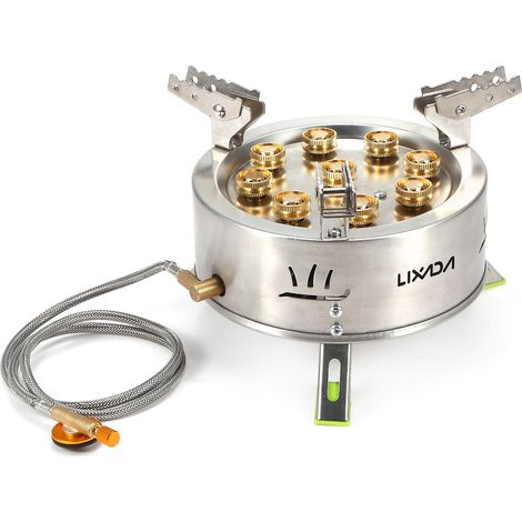 Lixada 12800W Tragbarer Campingkocher, faltbarer Gasbrenner für Outdoor-Wanderungen und Trekkingtouren