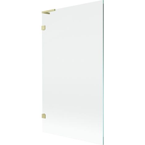 Mexen Lunar L paroi de baignoire 1-volet 100 x 150 cm, transparent, or brossé - 897L-100-000-55-00 (1/5)