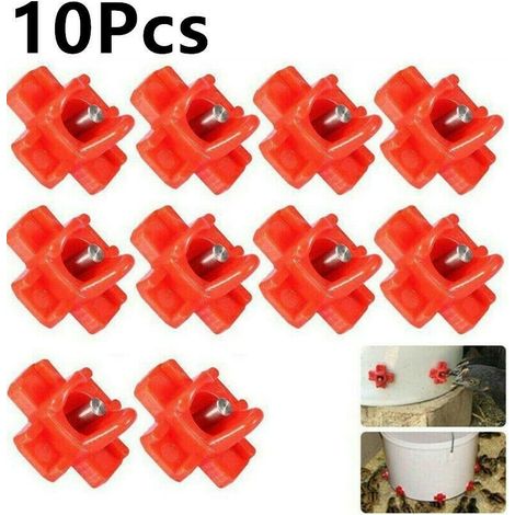 10 abreuvoirs automatiques pour poules à bec, pour l'hydratation quotidienne en cages, poulaillers ou en élevage domestique.-AquaForge (1/5)