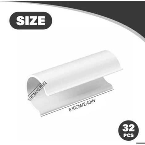 Clips serre-jardin 32 pcs 3/4" – Fixation PVC, couverture, abri oiseaux – Attaches sécurisées (1/5)