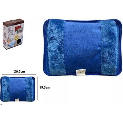 TrAdE Shop Traesio - Borsa Acqua Calda Elettrica Con Tasca Scalda Mani Vari Colori Effetto Peluche - (1/2)