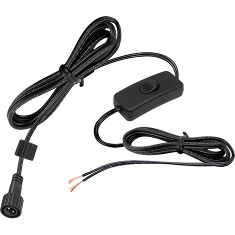 Câble d'alimentation LED de Rechange – Ensemble de connecteurs à vis DC 2 Broches étanches Haut de Gamme compatibles avec Les transformateurs d'alimentation LED CZJUTAI (3 m 1 Fil) (1/5)