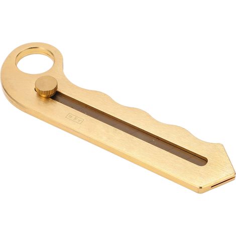 Couteau utilitaire en cuivre pur, robuste, doré, rétractable, à lame sécable pour découper le papier peint. (1/5)