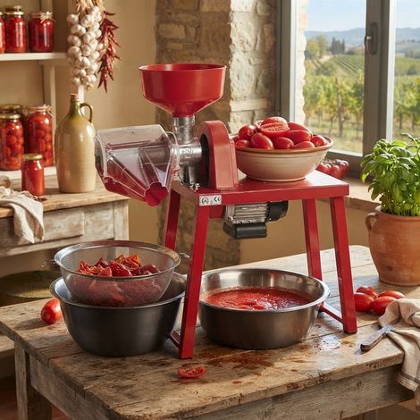 Spremipomodoro con banchetto "TS PLAST" con corpo macchina e ghiera in alluminio Hp 0,5 (1/3)