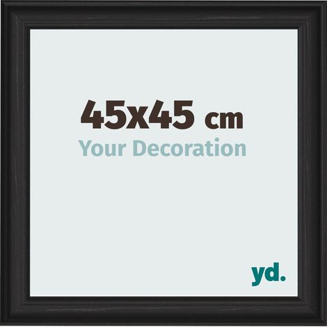 yd. - Cadre photo 45x45 - Noir Grain de Bois - MDF - Lazio (1/5)