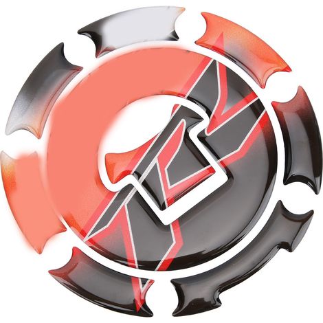 Autocollant réfléchissant pour bouchon de réservoir de moto Honda CBR1000RR, en résine époxy, orange et noir. (1/5)