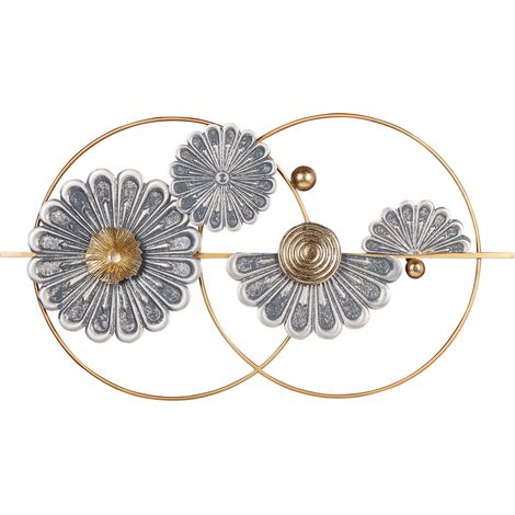Wall Decor Flower PROMETHIUM Metal 51 cm Gold (1/5)