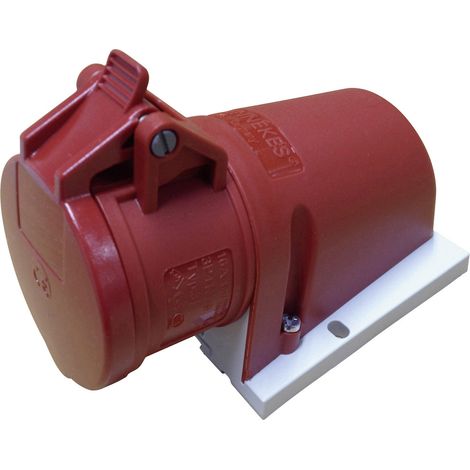 Mennekes Wanddose TwinCONTACT 16A 5-polig 6h 400V IP44 – Aufputz – schraublose Anschlusstechnik – für Außenbefestigung (1/2)