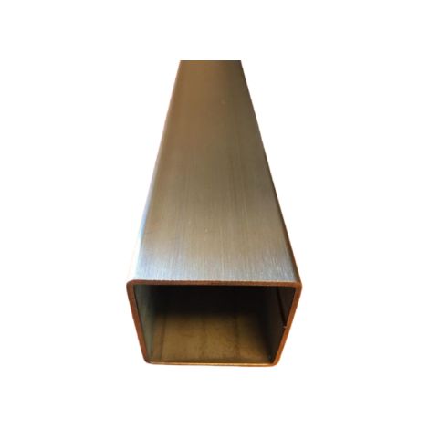 Tube carré inox brossé 60x60x2 mm - Longueur 240 cms