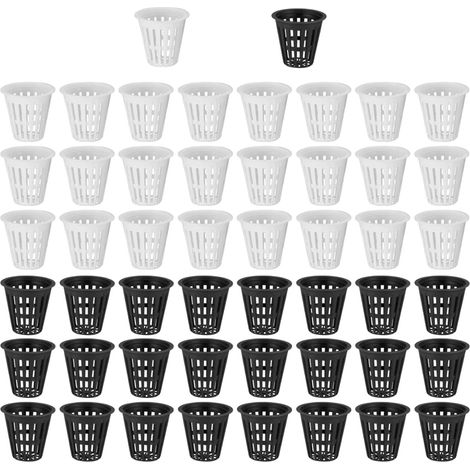 Net Pot - PP Plastic Hydroponic Net Pot - For Soilless Cultivation - Balcony Greenhouse Garden Use - 50 Pieces