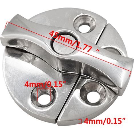 Charnière ronde robuste en acier inoxydable 316, 45 mm, pour serrure de porte, accessoires de quincaillerie marine et nautique. (1/3)