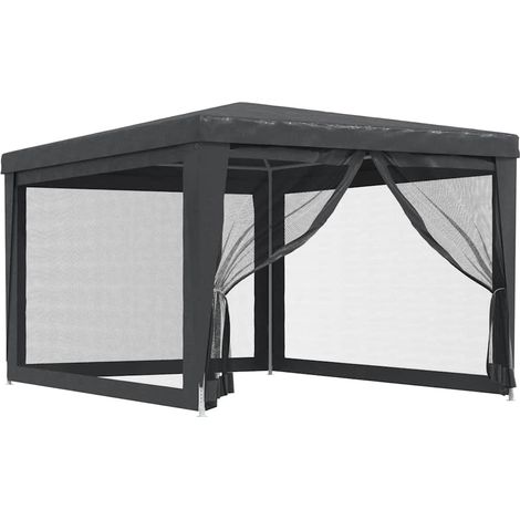 Maison Exclusive - Partyzelt mit 4 Mesh-Seitenwänden Anthrazit 3x (1/5)