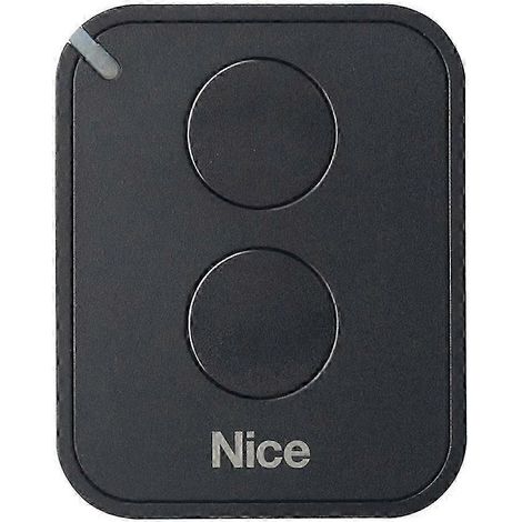 Télécommande NICE FLO2RE pour l'automatisation des portails et portes de garage, émetteur ON2E/A à deux boutons (pour portails NICE RB400 et NICE RB1000), noire (1/5)