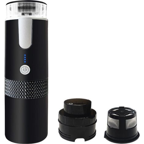 Tragbare Kaffeemaschine, kompatibel mit K-Cup-Kapseln. Gemahlener Kaffee. Handliche Kaffeemaschine mit manueller Steuerung für Camping und Wandern.