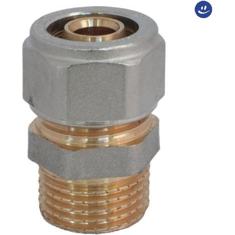 Raccordo Diritto Maschio per Tubo Multistrato Completo di Kit 1/2