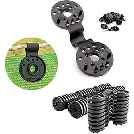 Clips de Fixation, Clip Spécial avec illet, Fixation Brise Vue occultant pour Toile de clture, Brise Vue Fenetre, Filet d'ombrage, Tissu Coupe-Vent, Attaches Filet exterieurcrochets (30) (1/4)
