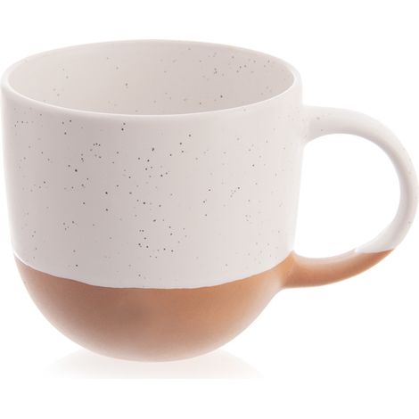 Weiße Keramiktasse für Kaffee und Tee, klassisches Küchenutensil, 290 ml