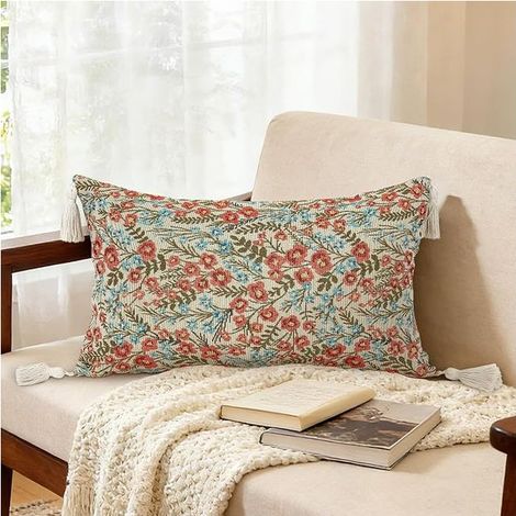 Cushion Cover 30 x 50 cm 1 Wild Flowers Jacquard (1/4)