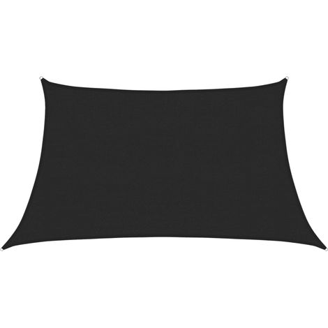 Voile d'ombrage  Voile de parasol 160 g/m² Noir 3/4x2 m PEHD