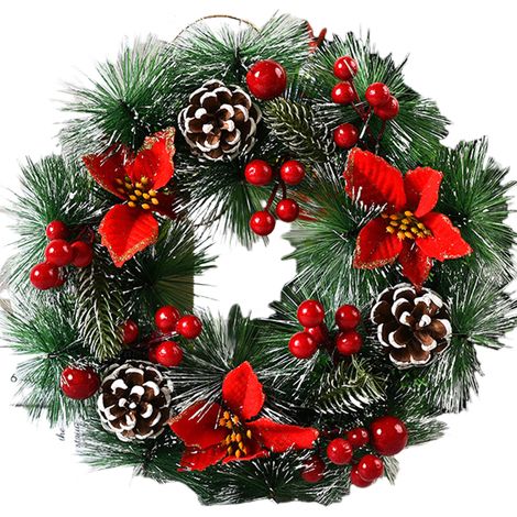 1 Couronne de Noël, décoration artistique, intérieur extérieur, porte fenêtre mur, salon salle à manger (1/5)