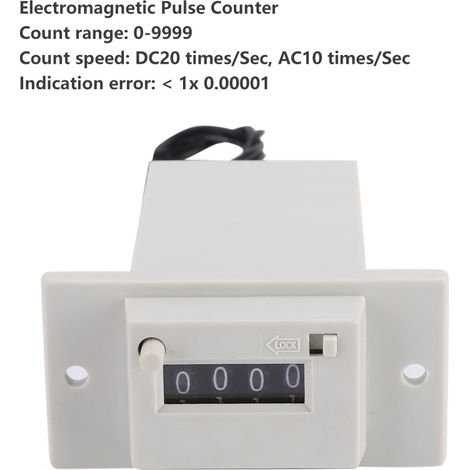 CSK4-YKW compteur d'impulsions mécanique électromagnétique 4 chiffres 0-9999 totalisateur industriel DC 12V (1/5)