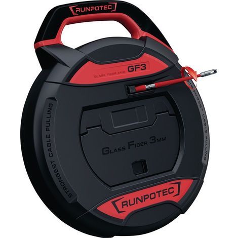 Tirador de cable GF3 Cinta-L.50m Doblado-R.38mm o.Contador de metros RUNPOTEC