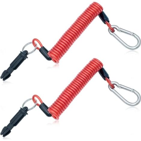 Lot de 2 cables de rupture pour remorque, cable de frein d'urgence de 1,8 m, cable de rupture pour camping-car, applicable au kit de rupture de remorque (1/5)