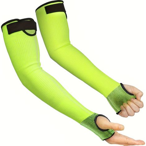 1 paire, taille unique, manchons de bras ultra-confortables et résistants aux coupures pour le jardinage, les travaux extérieurs et les soins aux animaux de compagnie, avec trou pour le pouce et régla (1/5)
