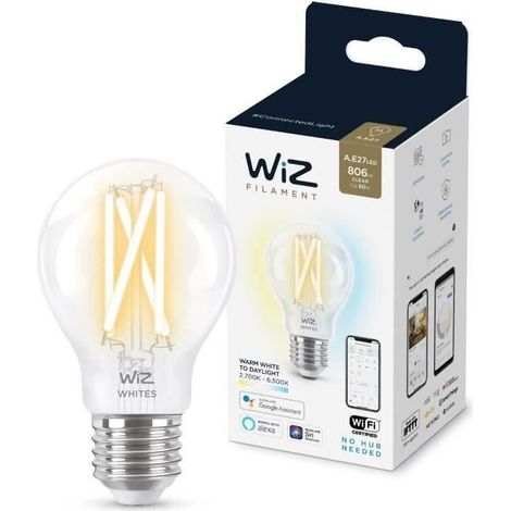 WiZ 8718699787158 LED CEE E (A - G) E27 7 W = 60 W de blanc chaud à blanc froid commandé par appli m (1/5)