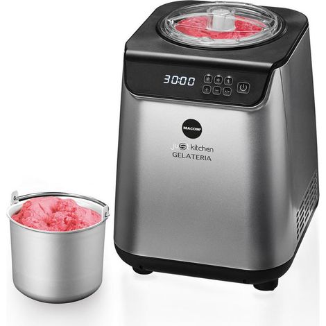 Macom 872 Eismaschine Kompressor Eismaschine 1,2 l 135 W Schwarz, Silber