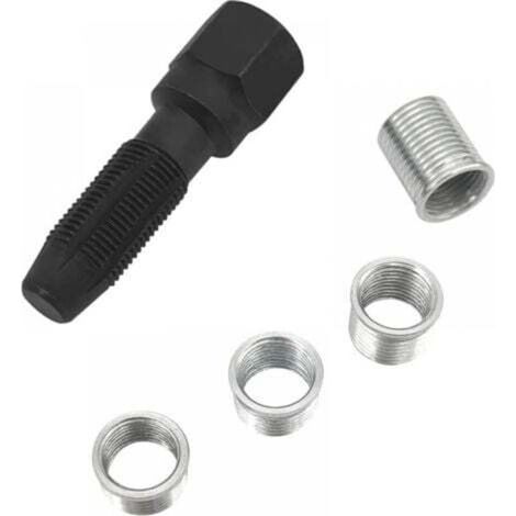 Kit di riparazione filettatura candela da 5 pezzi M14 x 1.25, kit di rifilettatura testata cilindro, attrezzo per rifilettatura candela, attrezzo di riparazione filettatura cilindro da 14 mm
