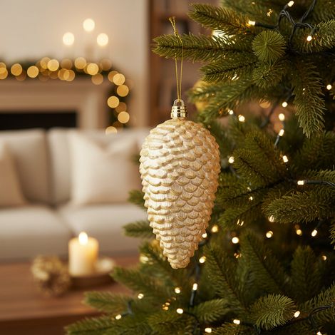 EDG Enzo De Gasperi Addobbo Pigna Natale H 25 Cm Gold (1/3)