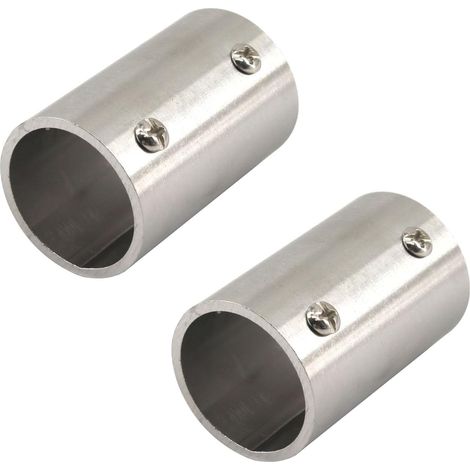32 mm Edelstahl-Rohrverbinder für Rohrstangen, z. B. für Regale, Kleiderstangen, Zäune, Handläufe (2 Stück)