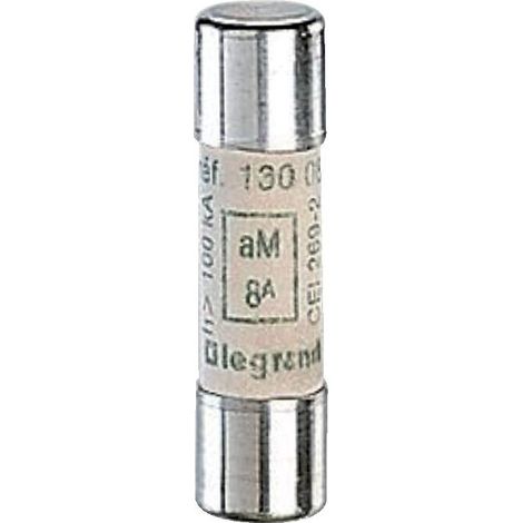 Cartouche industrielle cylindrique type aM 10x38mm sans voyant 1A LEGRAND 013001 (1/4)