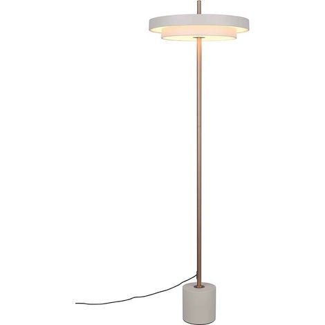 Stehleuchte Standleuchte Leselampe warm grey Touchdimmer LED H 138 cm