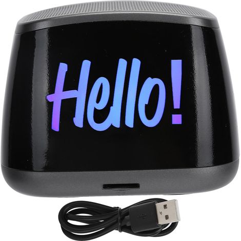Mini enceinte Bluetooth sans fil avec caisson de basses portable pour téléphone, tablette, ordinateur portable et musique (gris) (1/5)