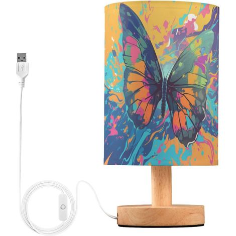 Lampe LED de bureau artistique en forme papillon pour enfants (1/5)