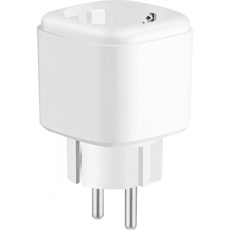 Prise connectée WiFi type E (UE) avec télécommande sans fil, adaptateur de charge, minuterie intelligente, compatible IFTTT via application mobile (1/5)