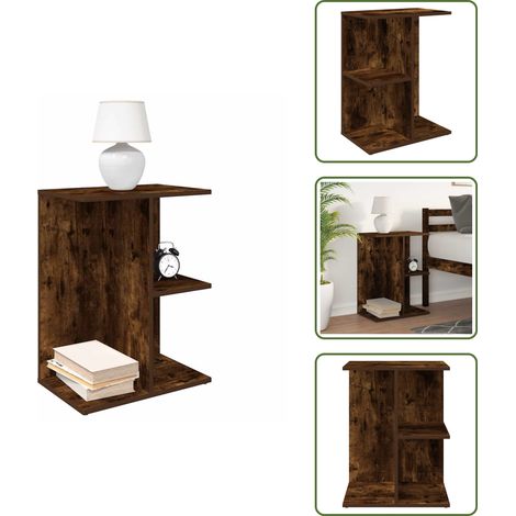 vidaXL Nachttisch Räuchereiche 46,5x29x61 cm Holzwerkstoff (1/5)