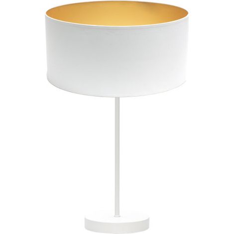 Lampada da tavolo alta Anuska 1xe27 bianco/bianco-oro 62x30x30 cm (1/2)