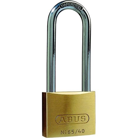 ABUS Brass 65/40HB63 High-Security Padlock with 40mm Body and 63mm Shackle, Traditional Design