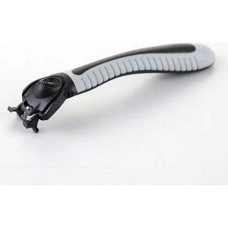 rasoir electriques hommes-Rasoir pour homme style rétro à 6 lames - convient à tous les types de barbe (comprend 4 lames + manche + boîte de rangement)